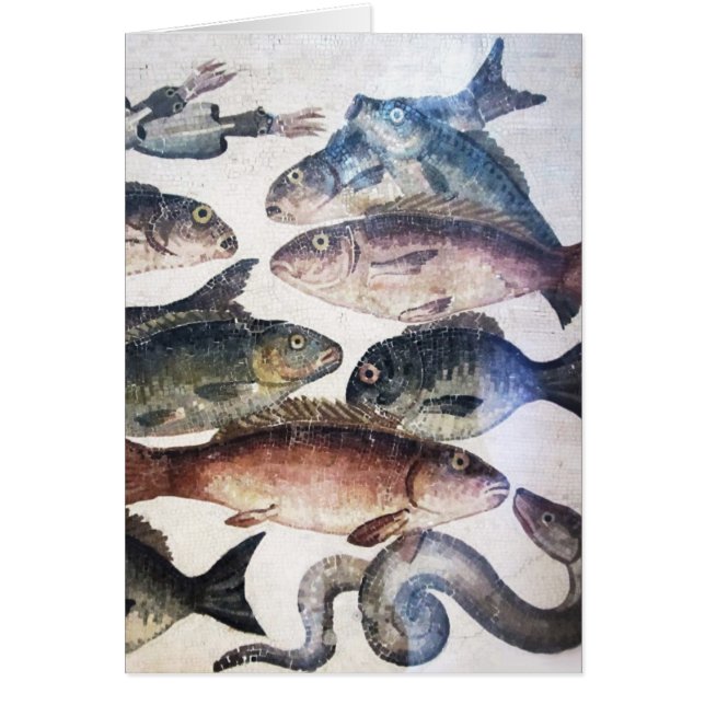 MOSAICOS ROMANOS ANTIGUOS, PESCADOS, ESCENA DE VID (Frente)