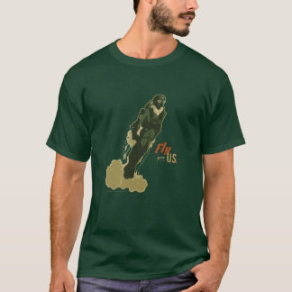 Mosca conmigo la camiseta gráfica de los hombres