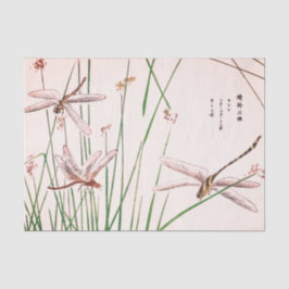 MOSCA del DRAGÓN CON el papel seda de la HIERBA