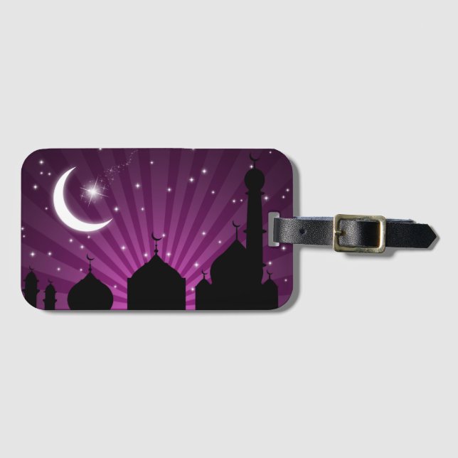 Mosca Silhouette Purple Night - Etiqueta de equipa (Anverso horizontal)
