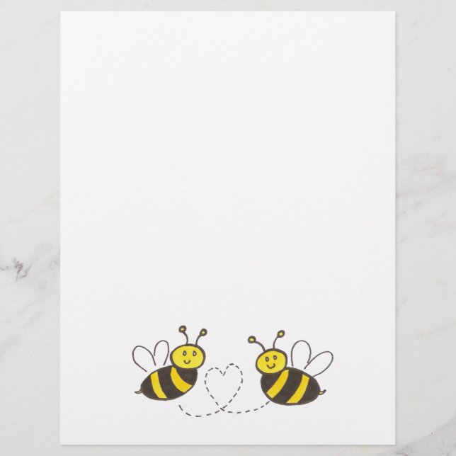 Moscas de la miel con corazón Flyer (Frente)