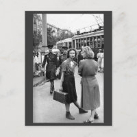 Moscú en el medio. postal de los años 50