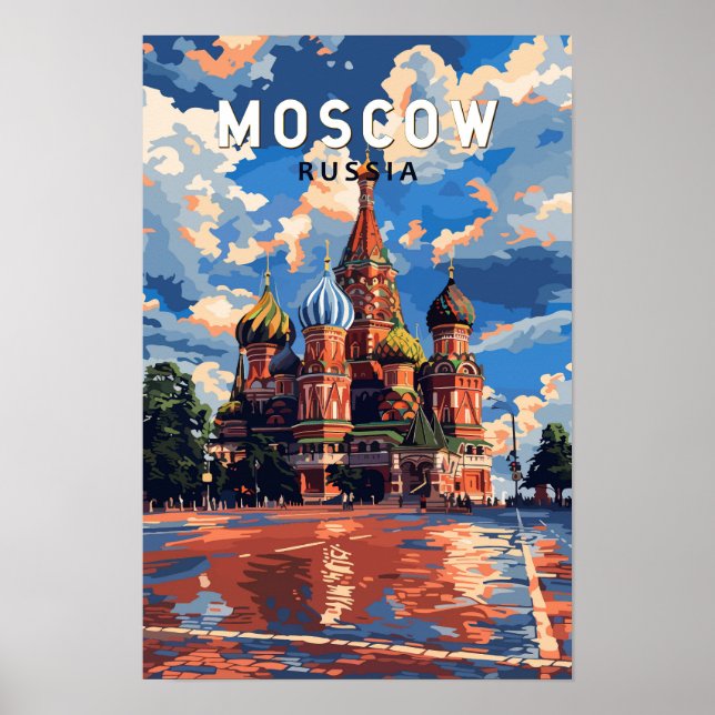 Moscú Rusia Viaje Arte Vintage (Frente)