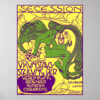 Moser Poster: Exposición de Arte Secesión de Viena