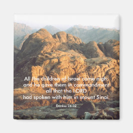 Moses da los mandamientos - imán