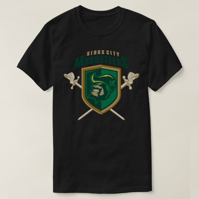 Mosqueteros de la ciudad de Sioux camiseta esencia (Diseño del anverso)