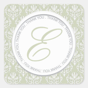 Moss Damask Party favorece a los Pegatinas