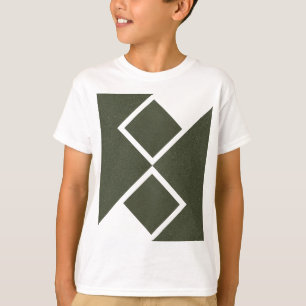 Moss Green Abstract Diamond Tee - Camiseta