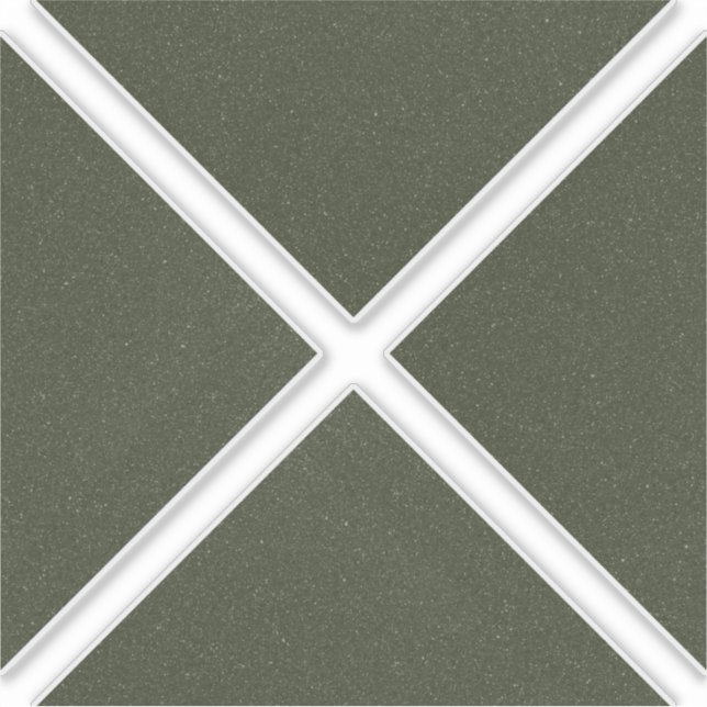 Moss Green Geometric X Vinyl Pegatina (Anverso)