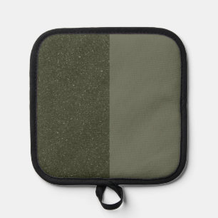 Moss Green Split Text Pot Holder - Personalizable