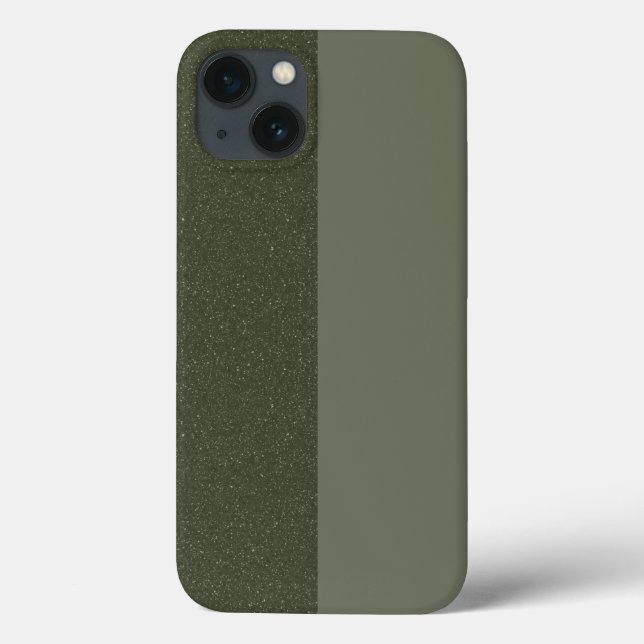 Moss Green Split Texture iPhone 13 Funda - Persona (Reverso)