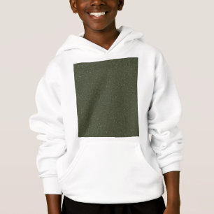 Moss Green Textured Kids Pullover Hoodie (Personal