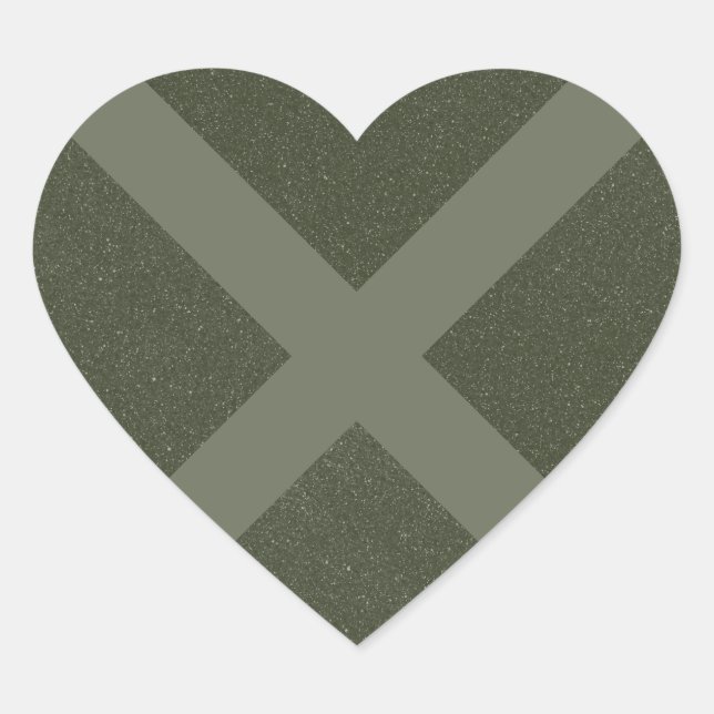 Moss Green X Pegatina de Corazón (Anverso)