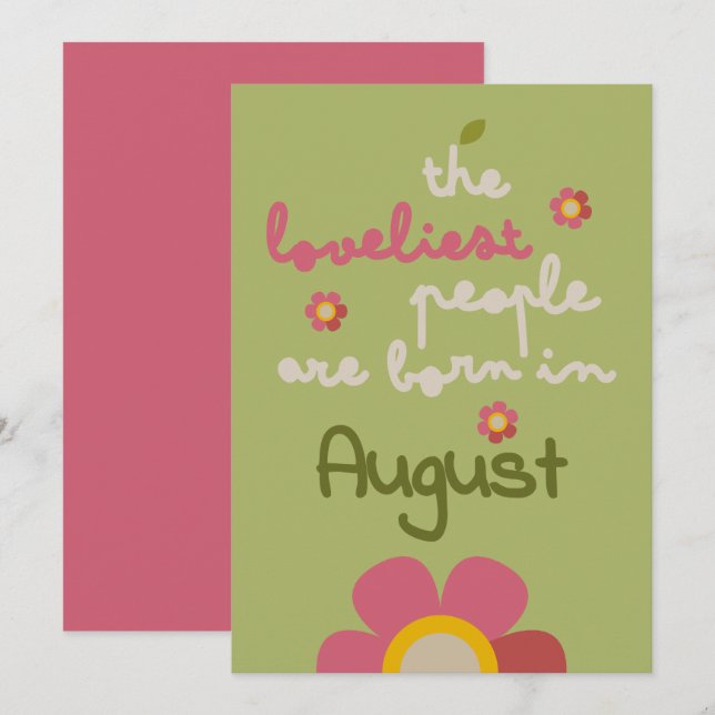 MOSSY BLOOM - Tarjeta de invitación floral de cump (Anverso / Reverso)