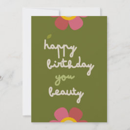 MOSSY BLOOM - Tarjeta de invitación floral de cump