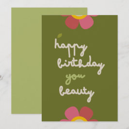 MOSSY BLOOM - Tarjeta de invitación floral de cump