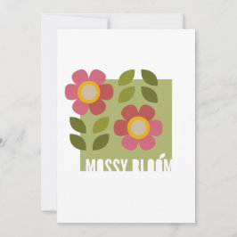 MOSSY BLOOM - Tarjeta de invitación floral moderna