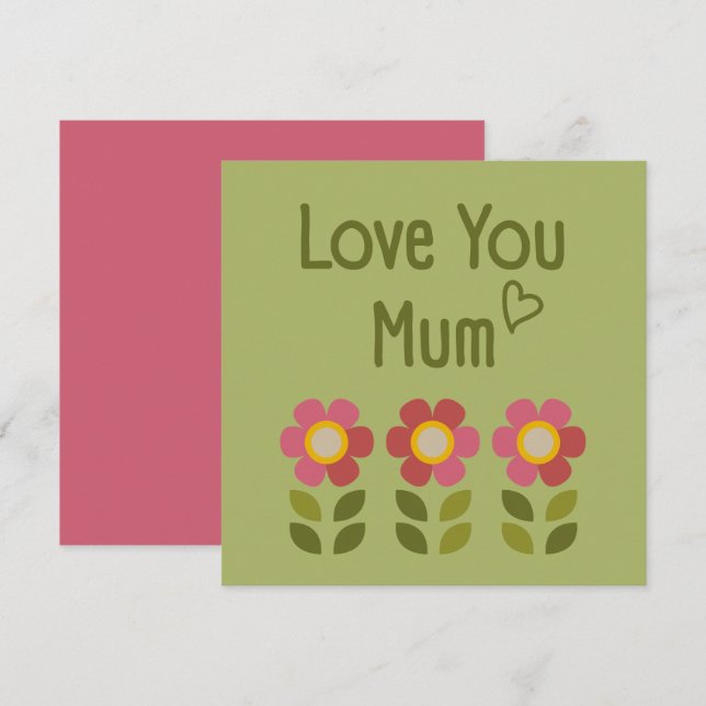 MOSSY BLOOM - Tarjeta de invitación floral para el (Anverso / Reverso)