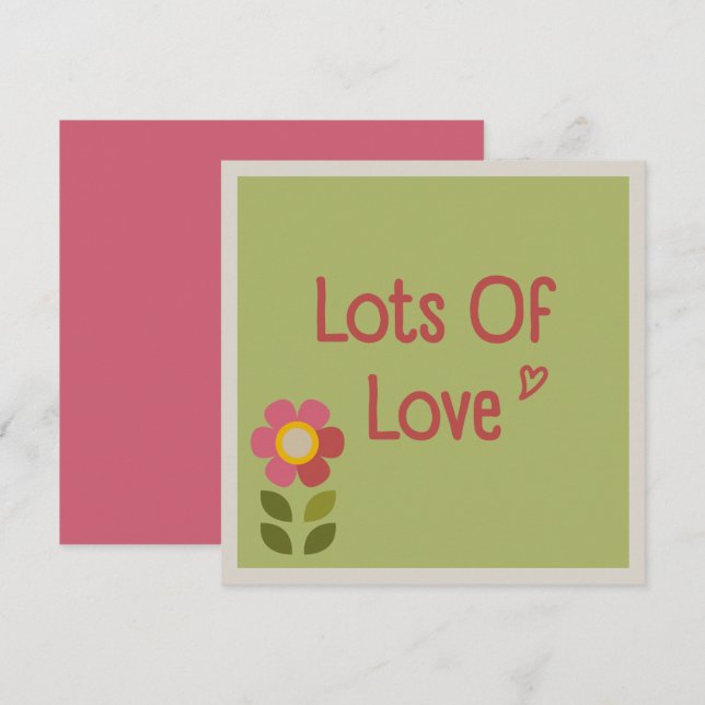MOSSY BLOOM - Tarjeta de invitación floral para el (Anverso / Reverso)