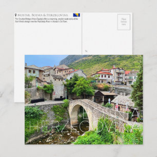 Mostar, Bosnia y Herzegovina Tarjeta Postal de Via