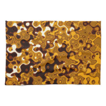 Mostaza y toalla de cocina de Borgoña de C.L.