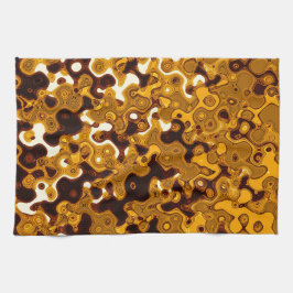 Mostaza y toalla de cocina de Borgoña de C.L.