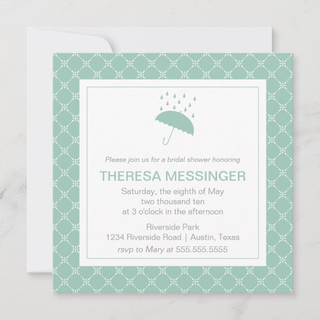 Mostrado con amor - Invitación a la ducha nupcial (Anverso)