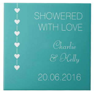 MOSTRADO CON personalizado AMOR de texto y azulejo