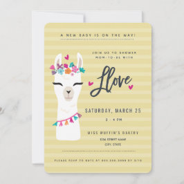 Mostrado en Llove // Lama baby ducha Invitación