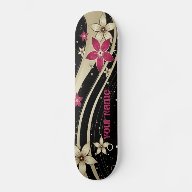 Mostrador de flores 19 Skateboard (Anverso)