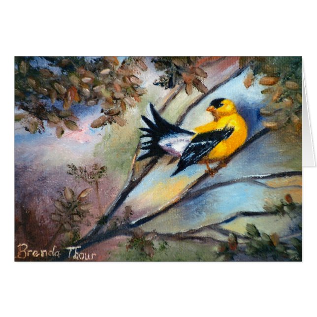 Mostrando apagado a pájaro la tarjeta en blanco (Anverso (Horizontal))