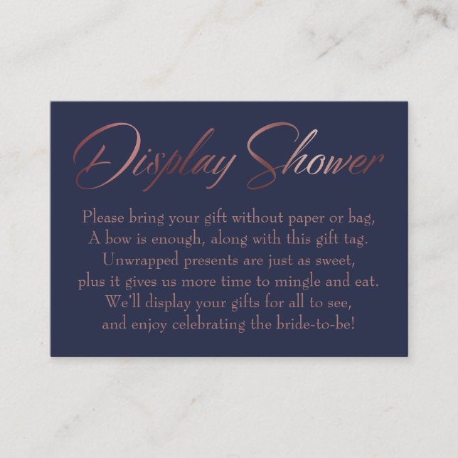 Mostrar ducha Rosa de oro en la tarjeta de etiquet (Anverso)