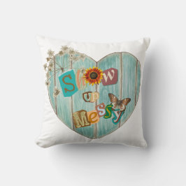 Mostrar el Cojín decorativo de Messy Heart Boho