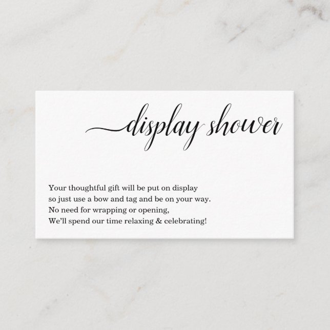 Mostrar inserción de ducha para invitación (Anverso)