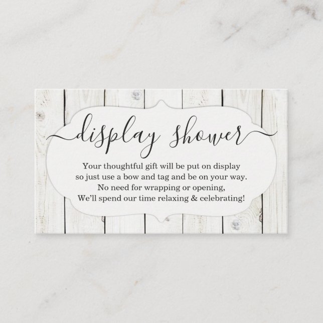 Mostrar inserción de ducha para la invitación - Rú (Anverso)