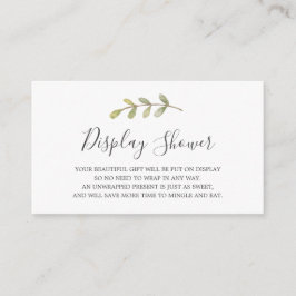 Mostrar tarjeta de inserción de Baby Shower