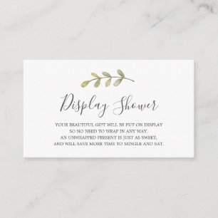 Mostrar tarjeta de inserción de Baby Shower