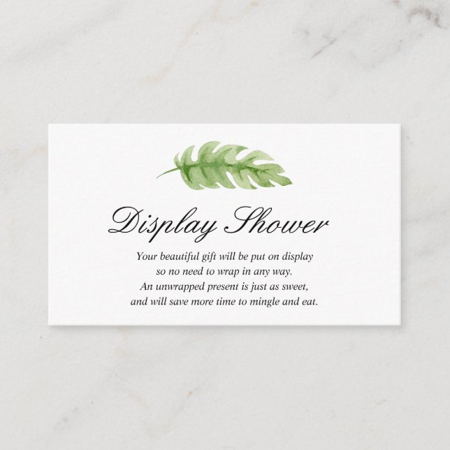 Mostrar tarjeta de inserción de Baby Shower (Anverso)