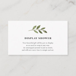 Mostrar tarjeta de inserción de Baby Shower