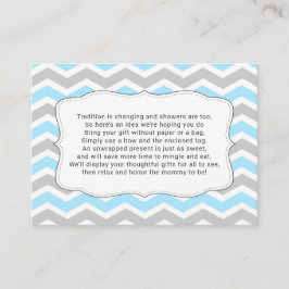 Mostrar tarjeta de inserción de ducha de bebé, sin