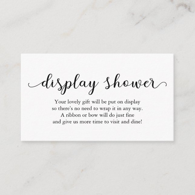 Mostrar tarjeta de inserción de ducha para Baby Sh (Anverso)