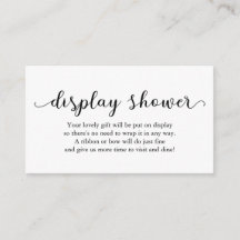 Mostrar tarjeta de inserción de ducha para Baby Sh