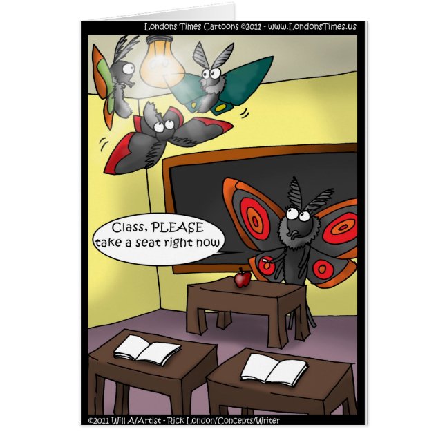 Moth Elemental School Graciosa Regalos Tees (Frente)