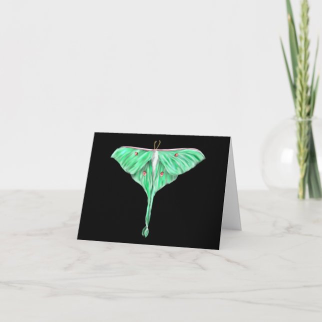 Moth Lunar Verde Ilustrado (Anverso)
