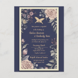 Moth, Rose & Thistle Tarjeta Postal de Boda II