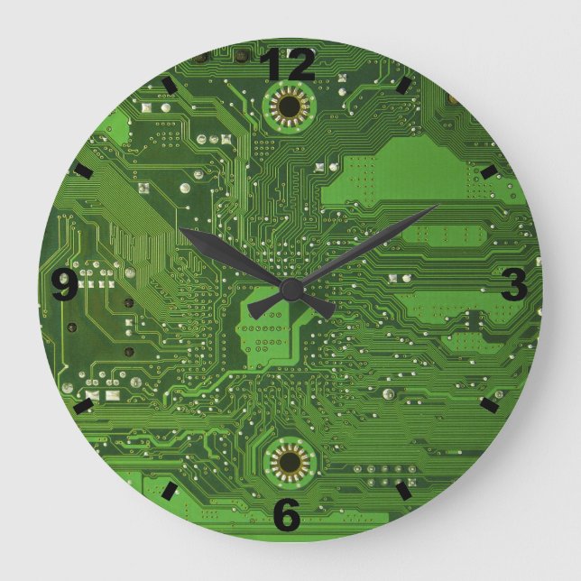 MOTHERBOARD GREEN reloj redondo grande (Anverso)