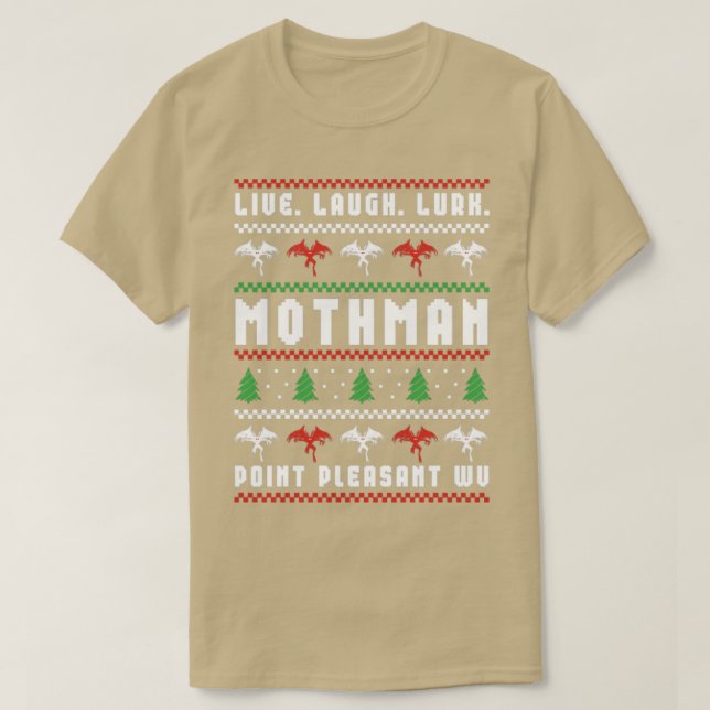 Mothman Feo Navidades Sweater Lauk en vivo Lurk (Diseño del anverso)