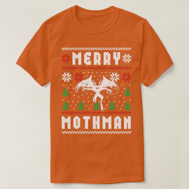 Mothman Ugly Navidades Sweater Merry Mothman (Diseño del anverso)
