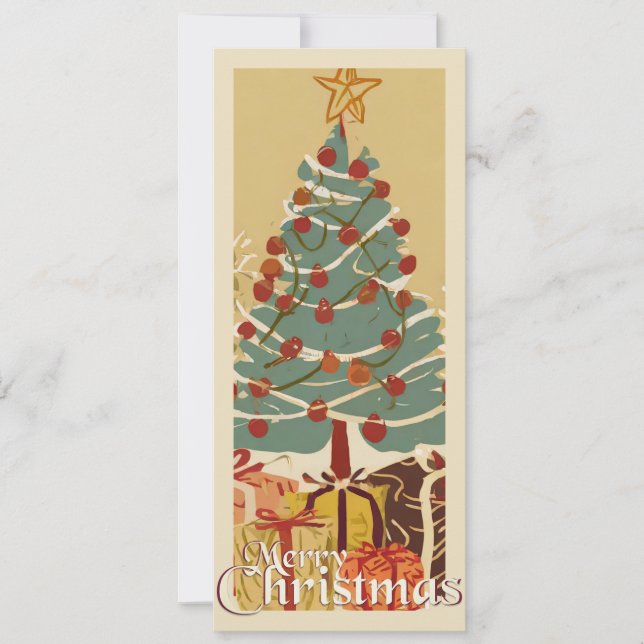 Motif de Navidad, con regalos bajo el árbol de Nav (Anverso)