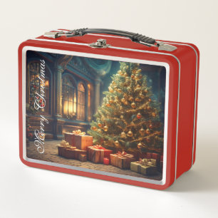 Motif de Navidad con regalos bajo el árbol de Navi